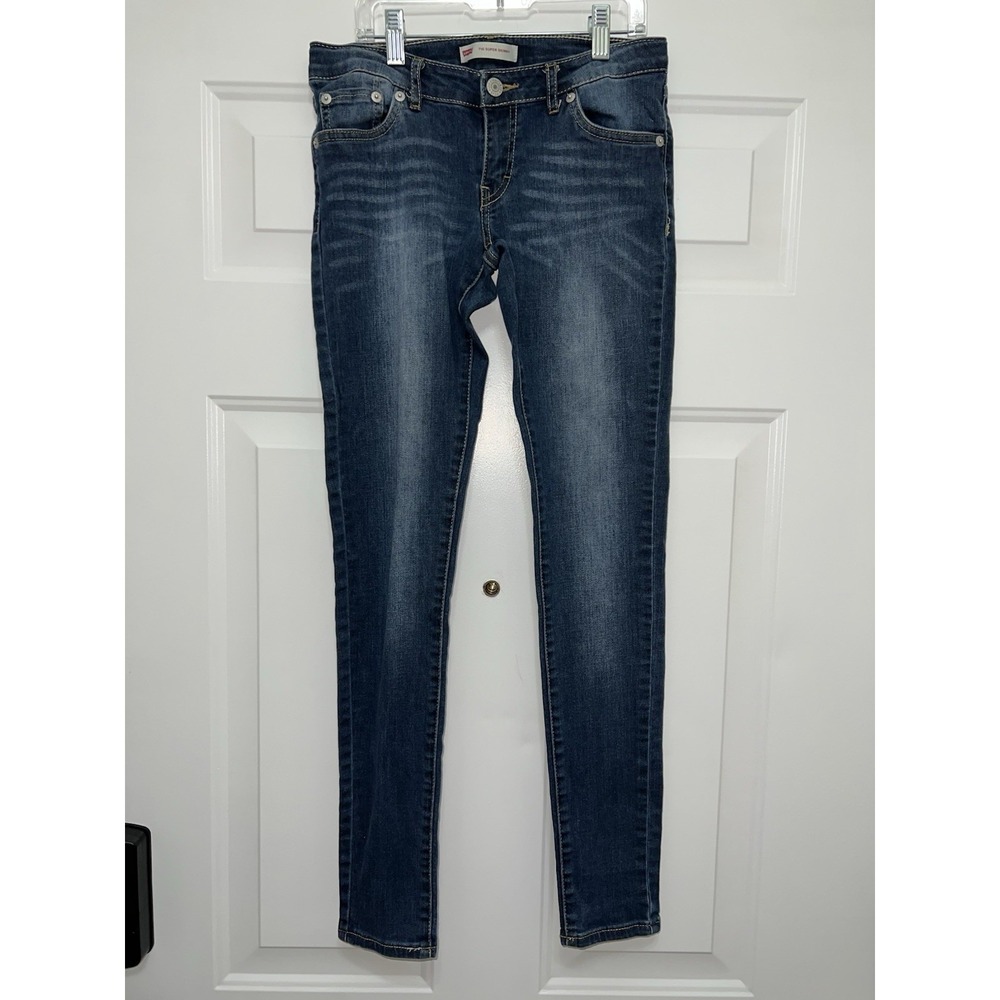 EUC Levis 710 Super Skinny Jeans Denim Girls Size 16‎ Youth Pants Stretch